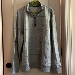 Nautica Men’s Grey 1/4 ZIP Pullover